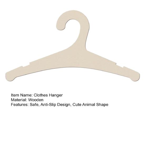 10Pcs Baby Clothes Hangers Wooden Cute Animal Shape Hangers Anti-Slip Clothes Hangers for Nursery Wardrobe Storage Toddlers Clothes