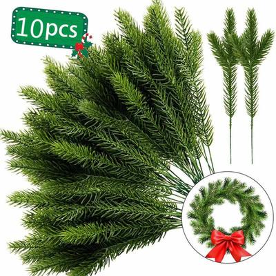 10pcs Artificial Plants Pine Branches Christmas Tree Wedding Decorations