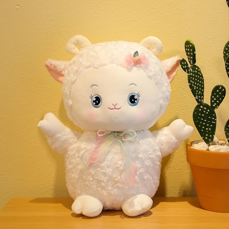 Очаровательная пушистая плюшевая игрушка овечка, мягкая набивная игрушка, милый подарок для девушки, 23 см 23CM/9.06in