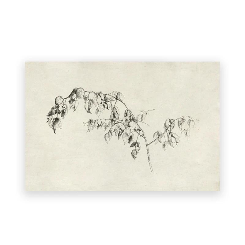 Summer Landscape Vintage Oil Painting Canvas Poster, Spring Neutral Gallery Wall Art Print, Retro Green Tone, Farmhouse Wall Dec