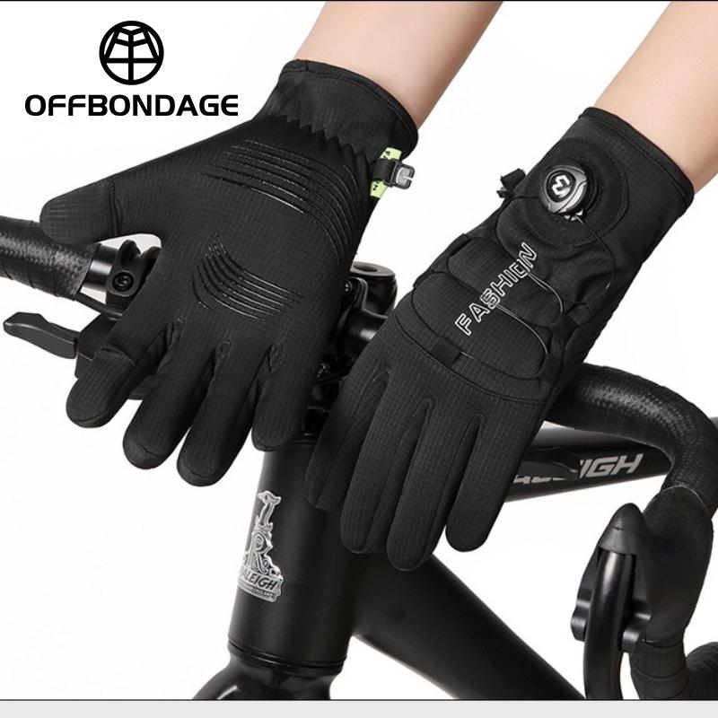 Winter Warm Gloves Men Women Thickened Windproof Waterproof Sports Touchscreen Skiing Cycling Mtb Gloves