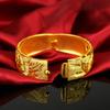 Gold Farbe Neue Hochzeit Armband Breite Auflage Centennial Liebe Drachen Phoenix Armband Braut Hochzeit Schmuck