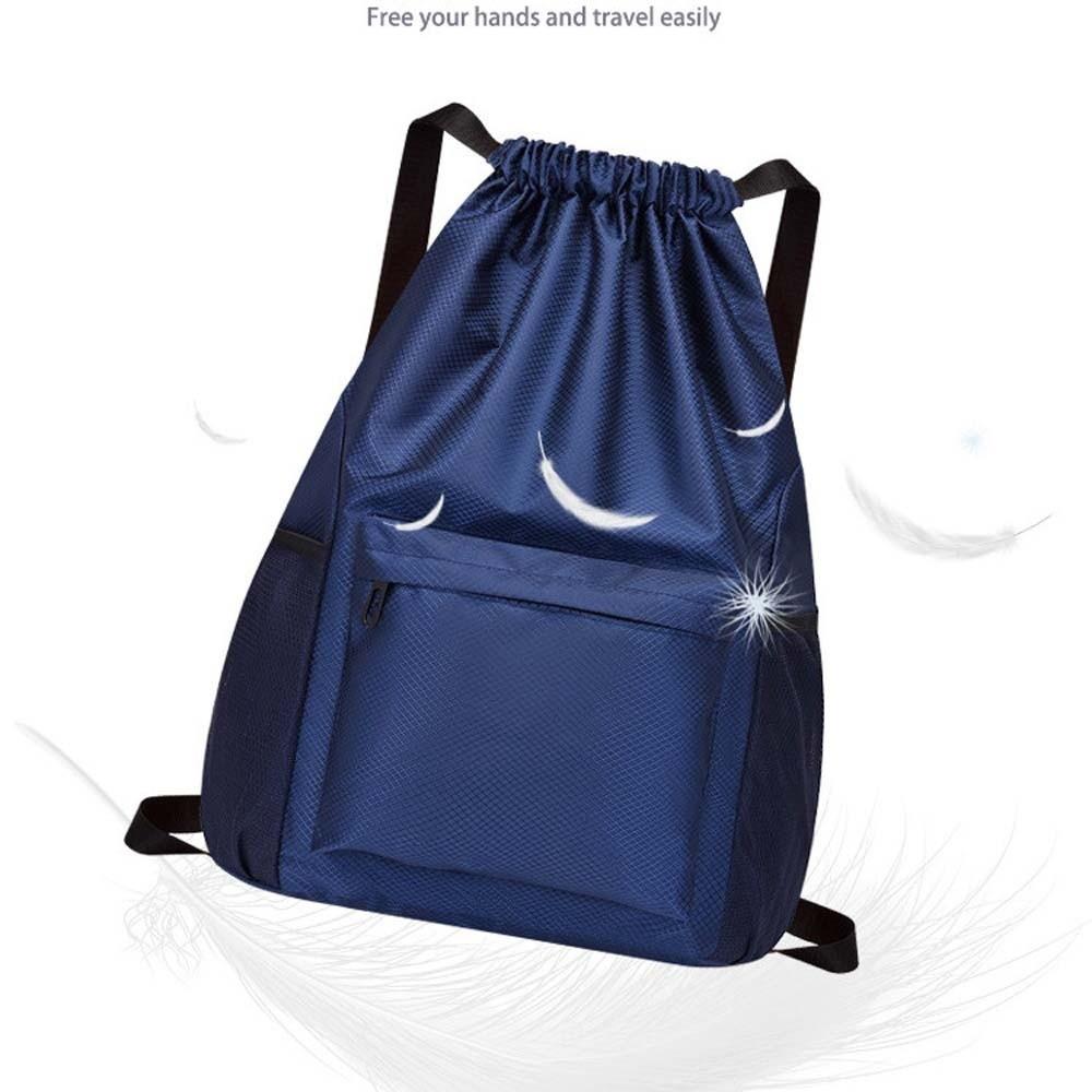 Large Capacity Oxford Cloth Backpack Portable Drawstring School Bag Gym Drawstring Bag Students