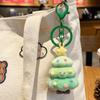 Mini Bag Charm Optional Pendant Cute Christmas Tree Flocked Keychain Backpack Hanging