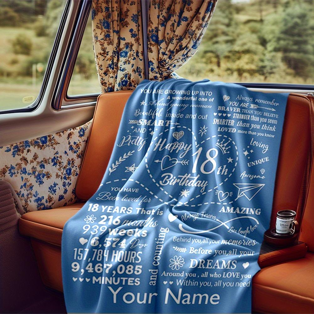 Princess Crown 18Th Birthday Blanket Personalized Name Soft Comfortable Stylish Blanket Car Blanket Perfect For Travel Camping Outdoor Home Suitable