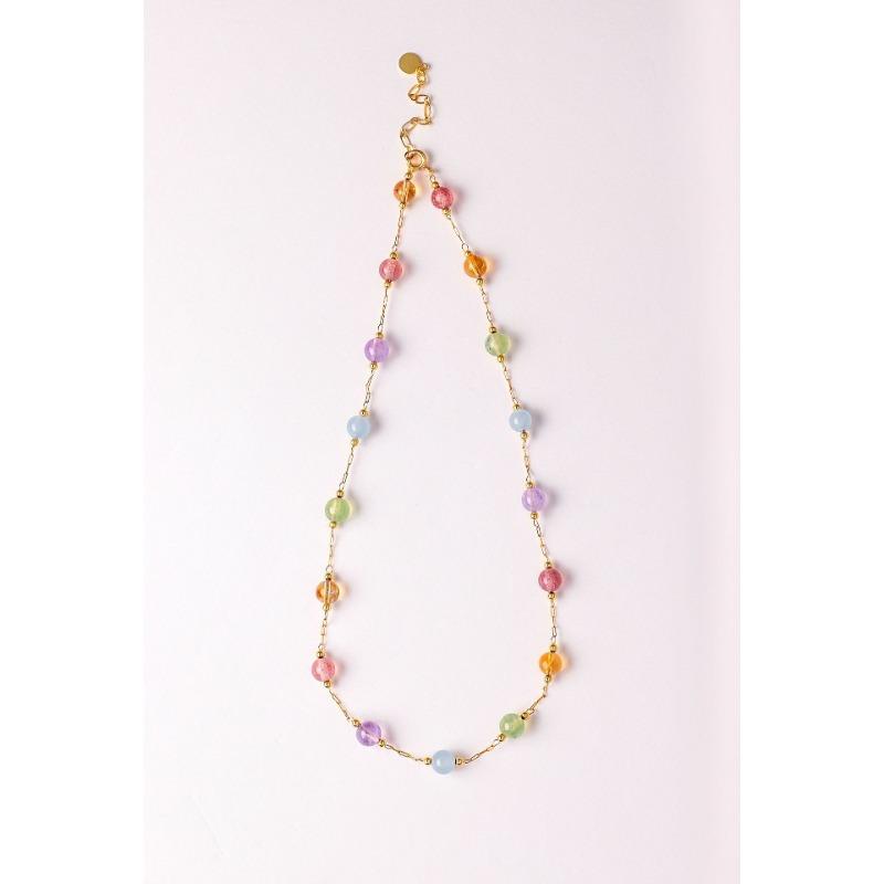 Women Light Luxury Minority Design Crystal Pearl Beaded Clavicle Necklace