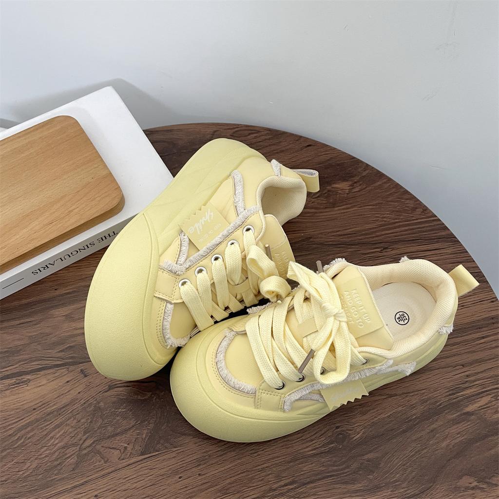 Fashion Women Flat New Wave Platform Sneakers Female Autumn New Round Toe Mixed Colors Women Casual Shoes Comfortable Breathable Loafers