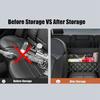 Dual Pocket Design Car Seat Storage Bag Embroidery PU Leather Hanging Organizer Between Back Seats