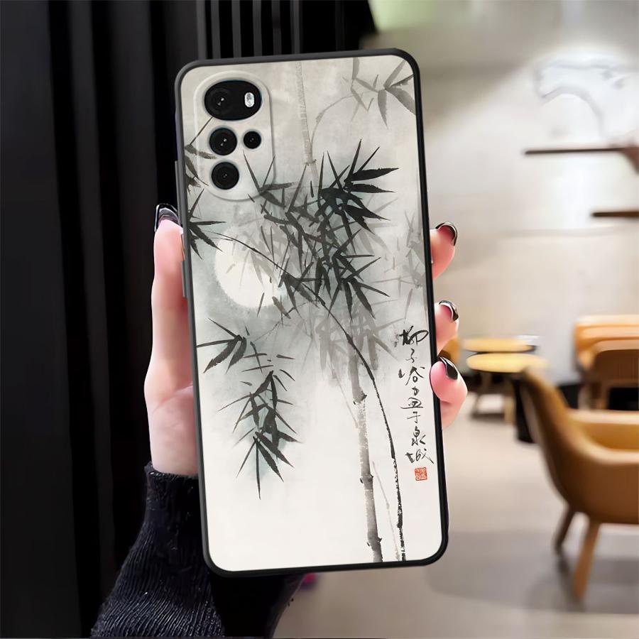 Retro Chinese Style Phone Cover Case for Motorola Moto Edge 20 Pro 30 Lite G32 G51 G73 G22 Edge40 G71 G52 G60s G53 G30 G50