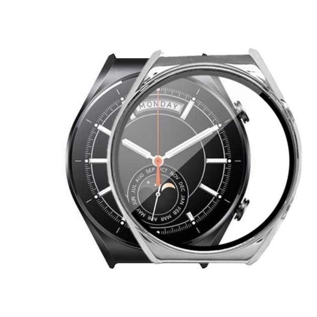 Xiaomi Watch S1 İçin Tam Koruyucu Kılıf Ekran Koruyucu Kılıf Kapak PC Kaplama Sert Kabuk Temperli Cam Film Aksesuarları