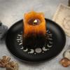 Chic Metal Candlestick with Black Pattern, 14cm Decorative Iron Plate Perfect for Weddings and Parties Home Setting
