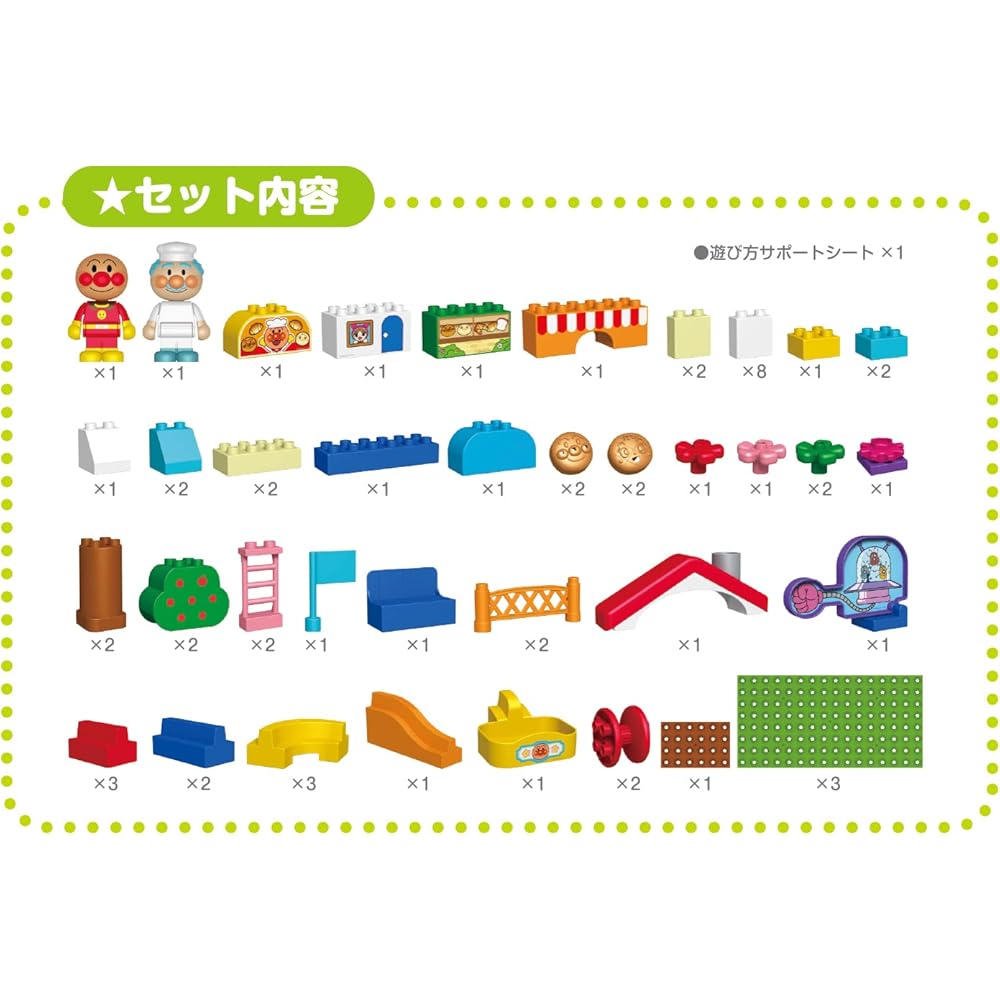 Bandai BlockLabo Anpanman Rolling Blocks Toy Age 3+ Educational Building Set
