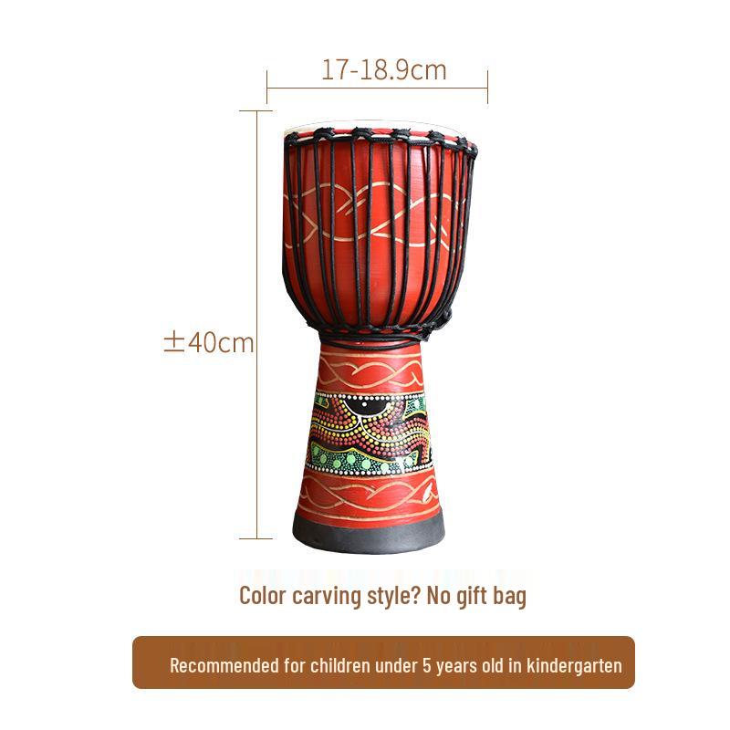 Professional African Sheepskin Drum - 8/10/12 Inch Tunable Hand Drum for Adults and Kids