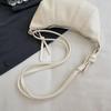 Yogodlns Fransk Croissantveske Chic Mote Sølv Crossbody-veske Retro PU Mini Boulogne Håndveske Casual Søt Skulderveske