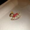 Jewelry Accessories Little Horse Brooch Rhinestone Animal Lapel Pins Retro Zodiac Pony Pin  Friends