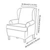 Jacquard Wing Chair Cover Stretch Sofa Wingback Armchair Slipcover Removable Sofa Seat Slipcover Furniture Protector Stool Cover