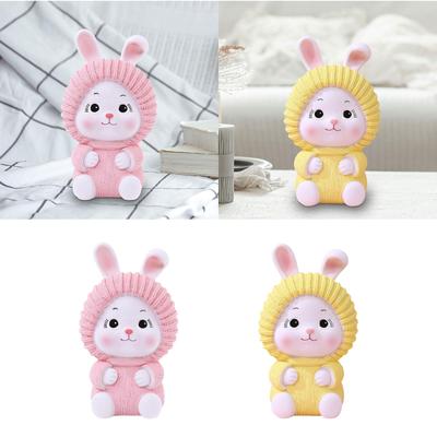 Rabbit Statue Piggy Bank Collection Saving Pot Animal Sculpture for Office Entrance Cabinet Centerpiece Desk Home Decoration