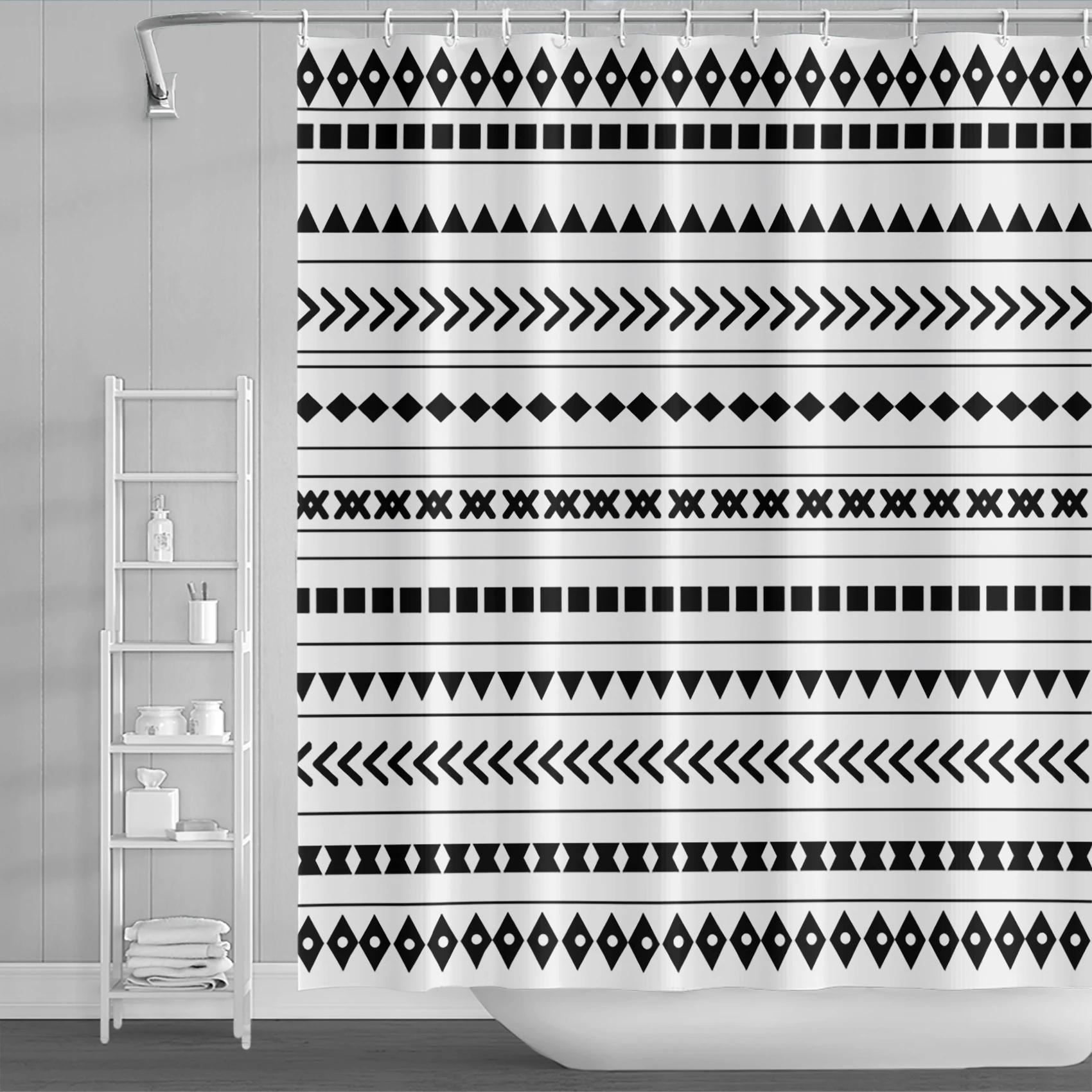 

Современная геометрическая шторка для душа синяя водонепроницаемая шторка для душа полиэстер шторка для ванны ванная комната текстурированная ткань машинная стирка W90xH180cm