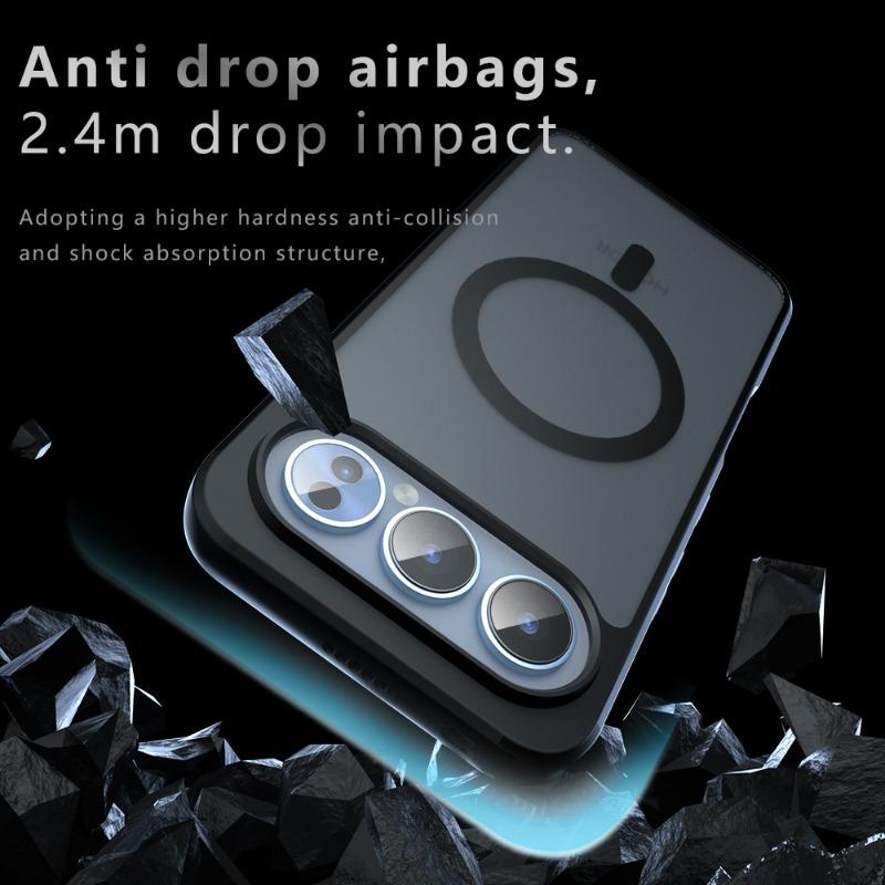 for Magsafe Magnetic Case for Honor 500 Pro Wireless Charging Shockproof Matte PC+TPU Hard Back Cover for Honor500 500pro