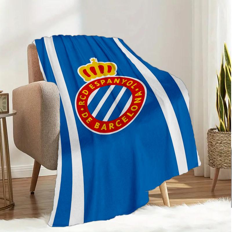 Football Espanyol Design Blanket Lightweight Ideal Bedding Blanket Perfect for Travel, Camping, Living Rooms, Offices, Sofas, Fan Christmas Gift