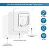 Stainless Steel Double-Sided Self Adhesive Male/Female Wall Hooks-Heavy-Duty,No-Drill,Transparent Sticker Hooks for Hanging Socket Box,