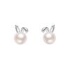 Cute Little Rabbit Earrings Pearl Earrings Mini Earrings for Best Friend Gifts