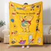 Winnie Pooh Adventures Flannel Blanket Super Soft Warm Cozy Blanket For Sofa Bed Office Travel Allseason Home Decor Gift