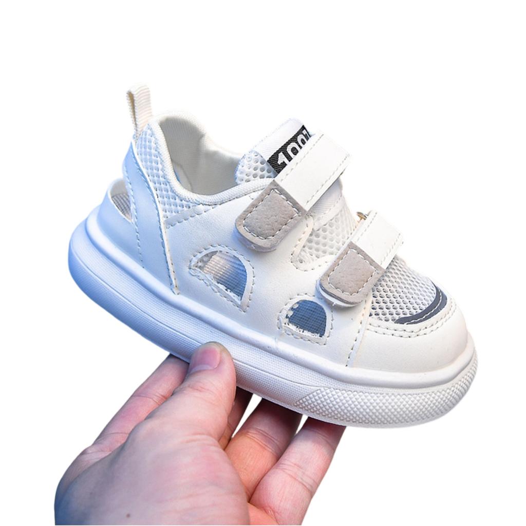 Kleinkind Sandalen mit weicher Sohle Atmungsaktives Mesh Leichte Babyschuhe Verstellbarer Klettverschluss Rutschfeste Sommerschuhe für Kinder
