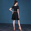 Latin Dance Suit Summer Leopard Print Skirt Plus Size Line Dance Modern Dance Dress Party Wear Costume Female Suit Clothing