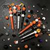 Customizable Stylus Pens 8PCS Halloween Beadable Pens, Assorted Acrylic Beads Decor, DIY Ballpoint Handcrafted Gifts for Best Friends Pen Set Holiday