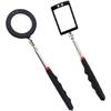 2Pcs Telescopic Inspection Mirror with LED Battery Lighting Telescopic Up To 88cm