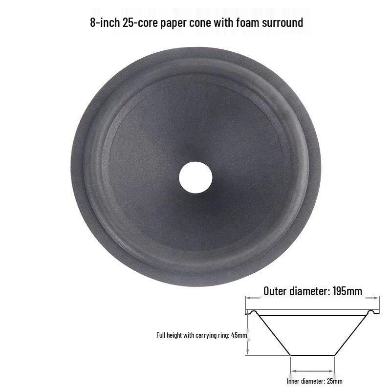 

10-Inch Woofer Paper Cone with 50-65mm Core Hole & Double/Triple Roll Foam Edge