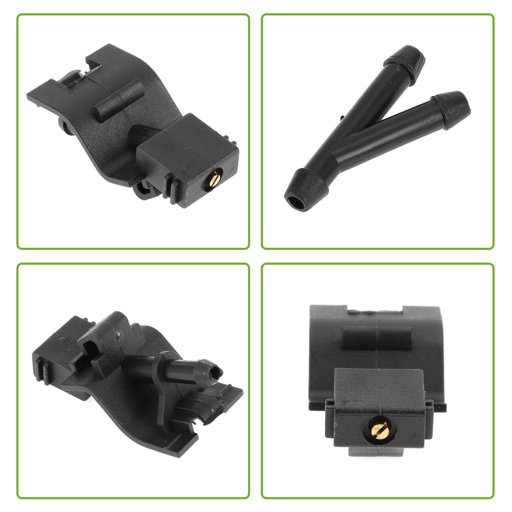 HOPESPANNER TOYOTA Compatible with 07-13 Black Front Window Nozzle 8538112300 Windshield Washer Nozzle Set
