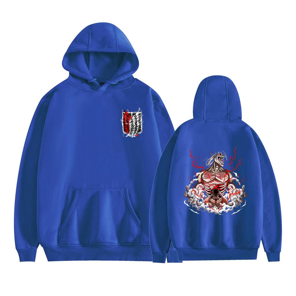 Attack on Titan Anime Hoodies Herbst Langarm Unisex Cartoon Pullover Streetwear Grafik Kleidung Sweatshirt