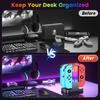 [2024 NEW Model] Wenocally Switch & Switch Organic EL Joy-Con Charger Stand RGB Light 6 Joy-Con Switch Switch with Timing Function Overcharge Preventi