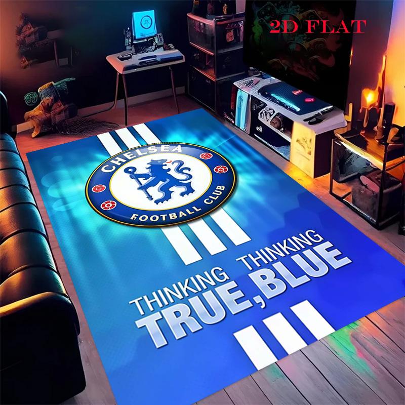 

Chelsea FC logo Carpet Rug for Living Room Bedroom Home Sofa Decoration,Kids play Nonslip Floor Mat 40x60cm( 15x23in )