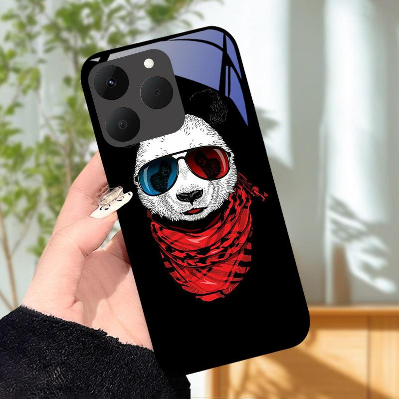 Für Realme 15T 5G Hülle Luxus Mode Bemalt Stoßfest Gehärtetes Glas Handyhülle Für Realme15T 15 T Hülle Schale RMX5111 Capa