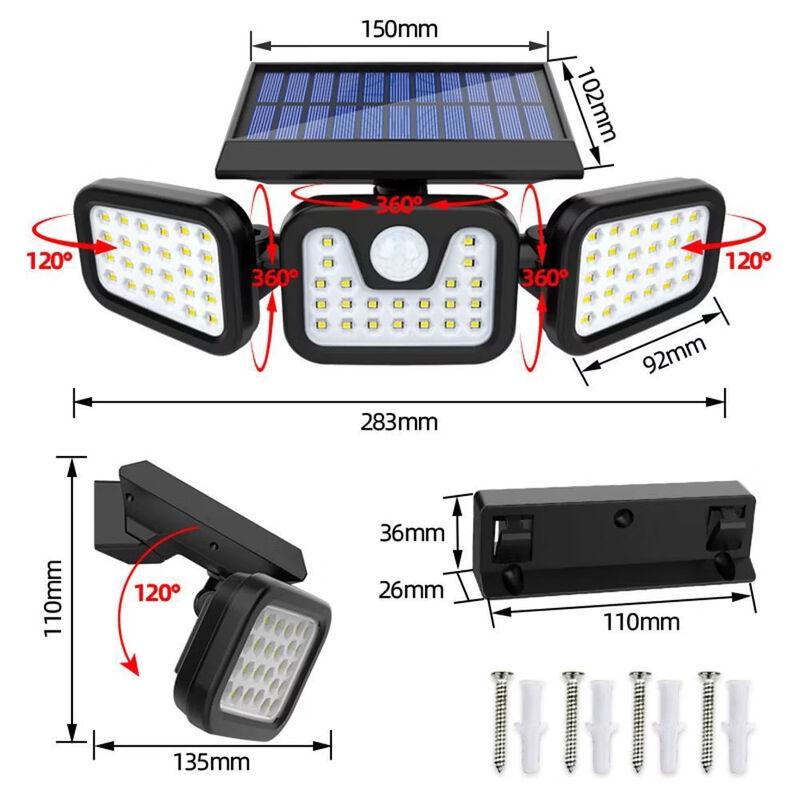 Solar LED Motion Sensor Outdoor Wall Light