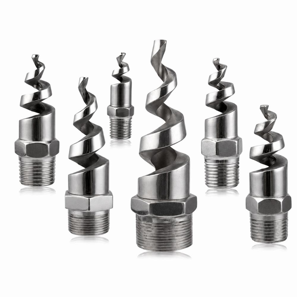 316 Stainless Steel Spiral Cone Nozzle BSP Thread Male Thread Spray Sprinkler Head DN8-DN50 1/4"-2" Size Range Atomizing Nozzle