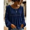 JPNTKY Women's Fashion Casual Long Sleeve O-Neck Blouses & Shirts