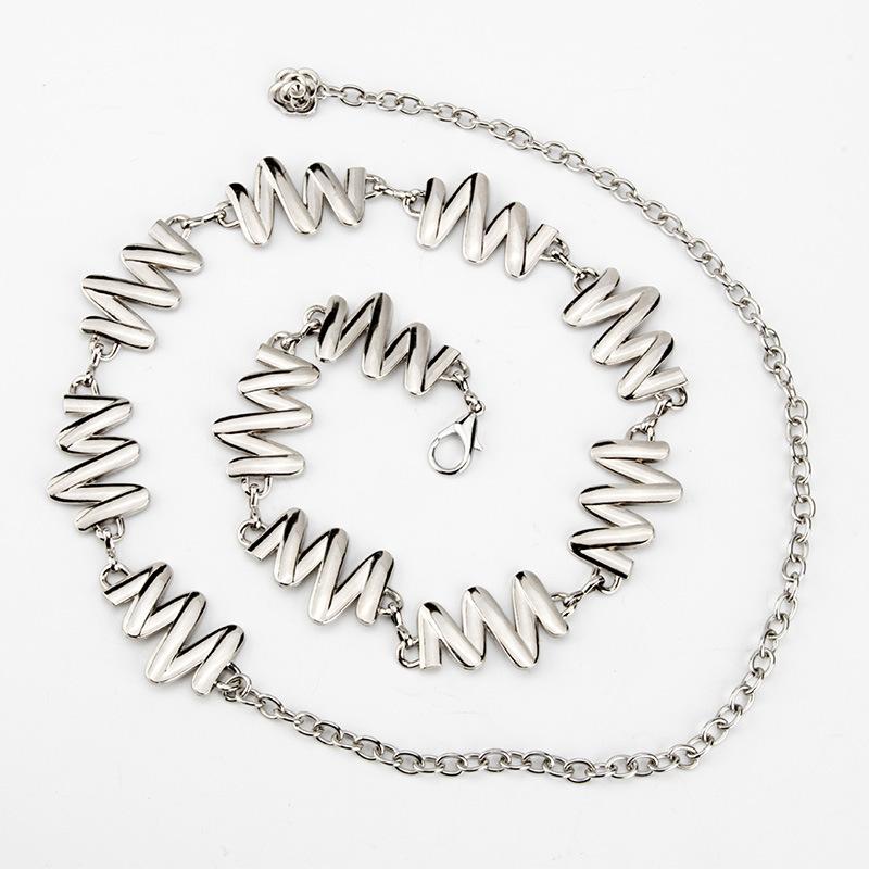 European and American Metal Decorative Waist Chain Women's Fashion Versatile Skirt Suit Body Chain Women's Style