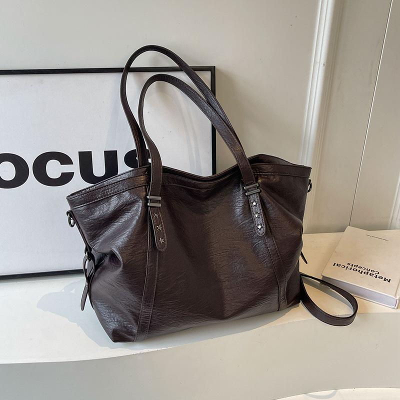 

Women s Large Capacity Retro Crossbody and Shoulder Bag - Versatile Commuter Tote One size #1018 кавовий