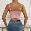 Sommer Floral Stickerei Crop Tops Frauen Spitze Mesh Schmetterling Gummiband Cami Top Damen Sexy Casual Backless Kurze Tank Top