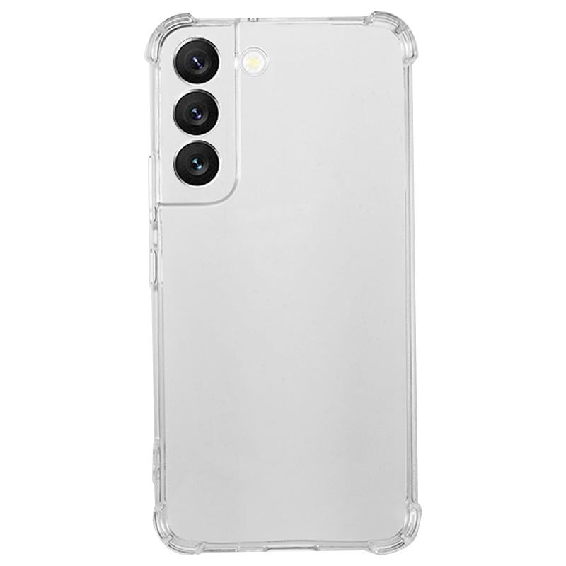 For Samsung Galaxy S22 5G Back Cover Transparent Reinforced Corners Anti-drop TPU Phone Case