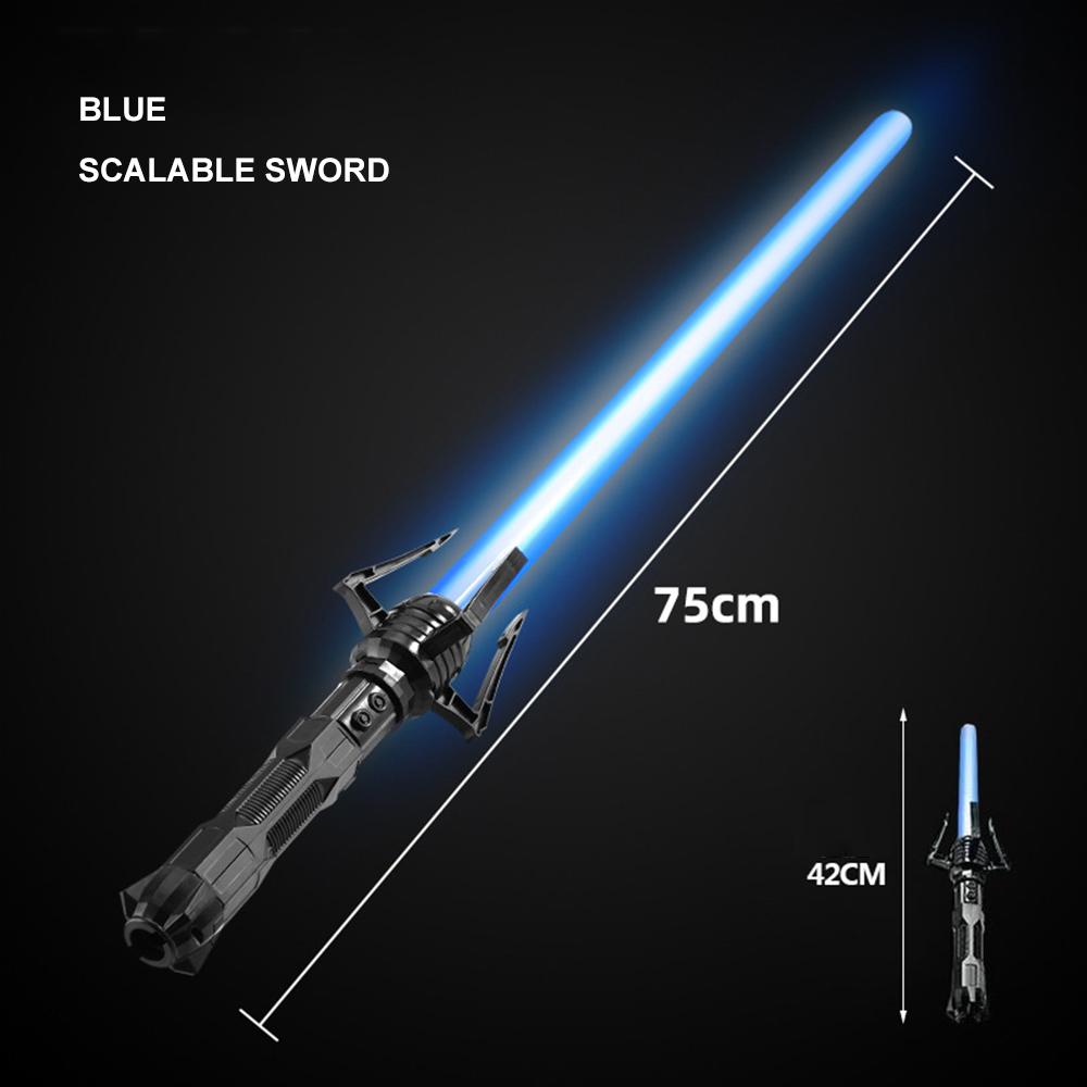 Holiday props sword Toy Scalable Star Light Sword Luminous Fluorescent Rod Laser Rod Children's Sword Toy War Gift Outdoor Toys