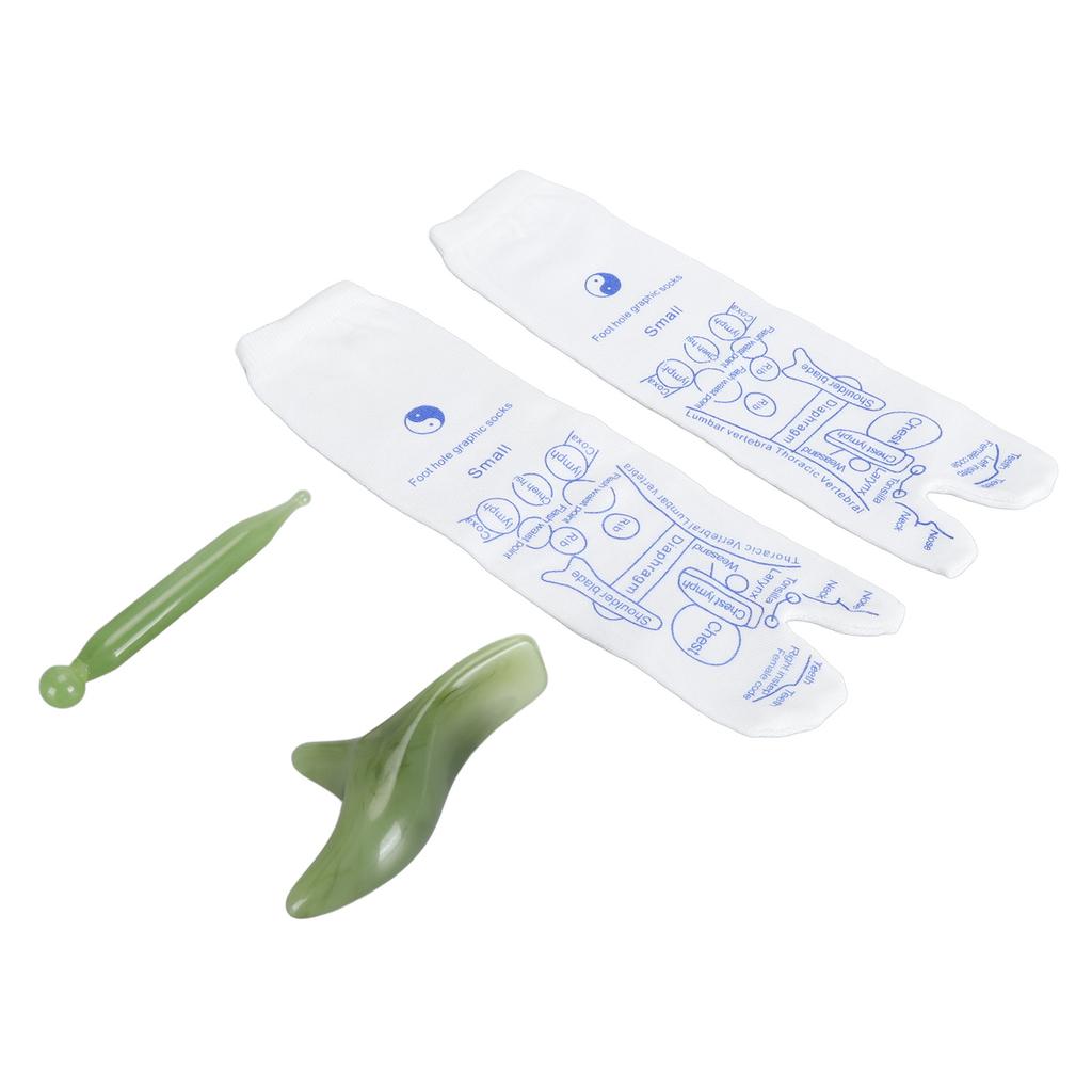 1 Pair Reflexology Socks with Trigger Point Massage Tools Foot Soreness Relief High Elastic Cotton Acupressure Massage Socks