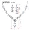 Women Bridal Unique Jewelry Set Elegant Fashionable Diamond Alloy Necklace + Earring Set