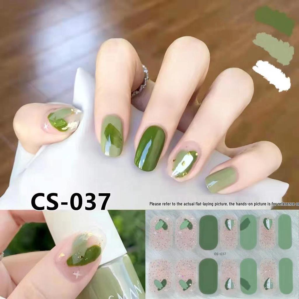 No-Bake Waterproof 3D Detachable Nail Stickers - Long-Lasting Small Fresh Full Nail Art.