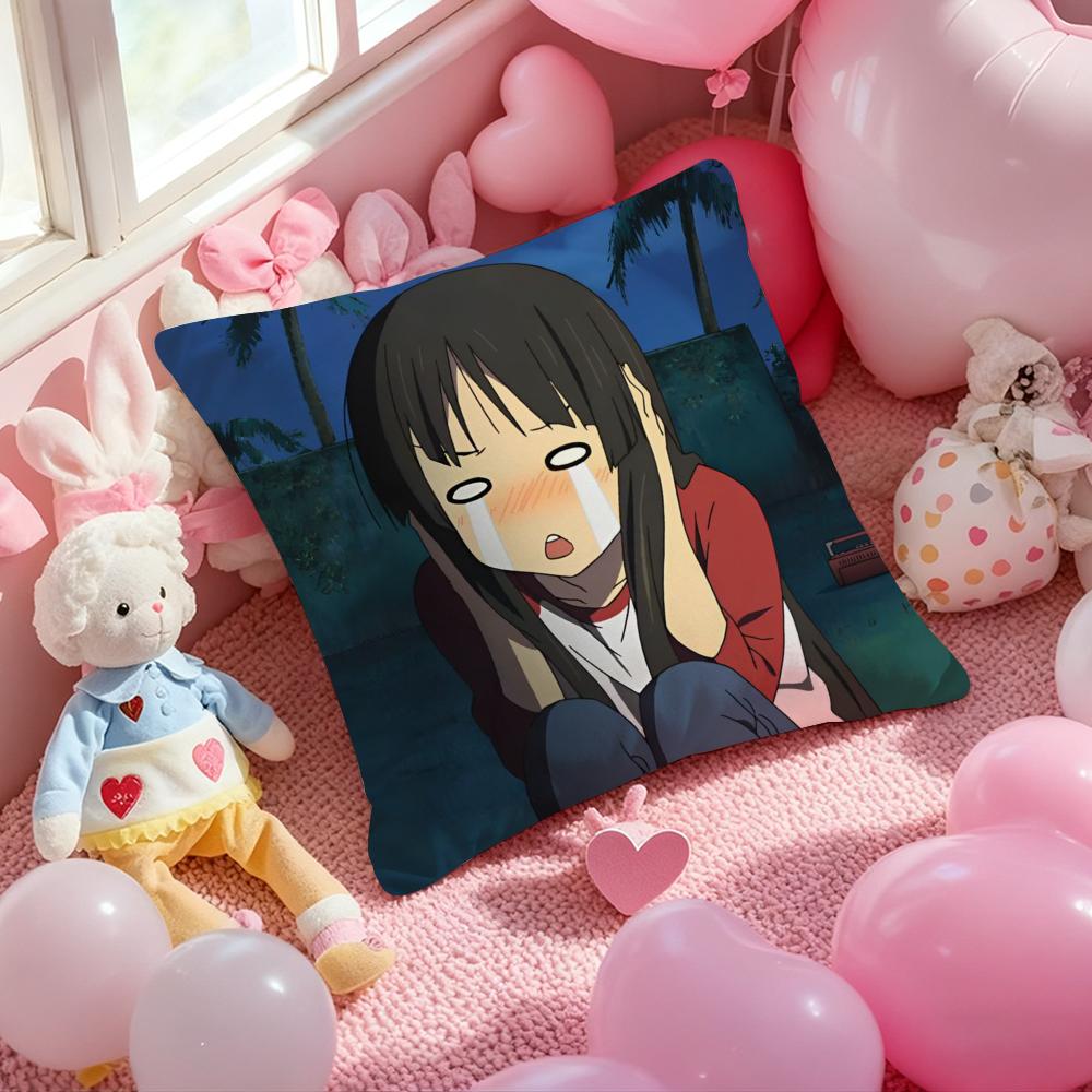Anime AAzumanga Daioh Pillow Case Soft Plush Fabric DoubleSided Printed Cushion Cover Warm Winter Sofa Pillow Case