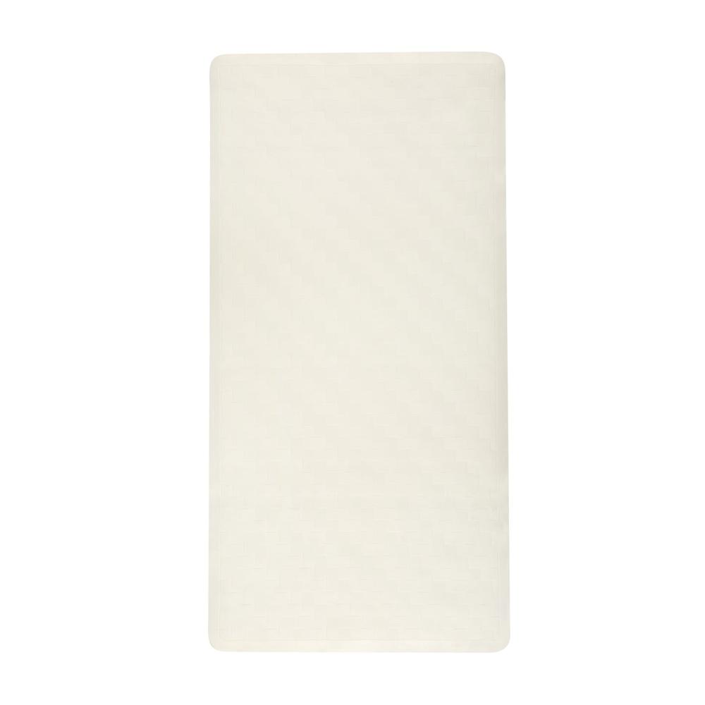 Rubber Bath Mat with Suction Cups Non-Slip Cushioned Surface Rectangle In-Tub Use Machine Washable Bathroom Essential